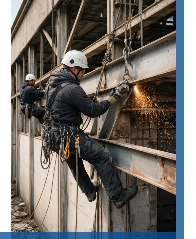 Демонтаж металлоконструкций на высоте в Новочеркасске от 6652р. |ВЫСОТНИК-Нвч