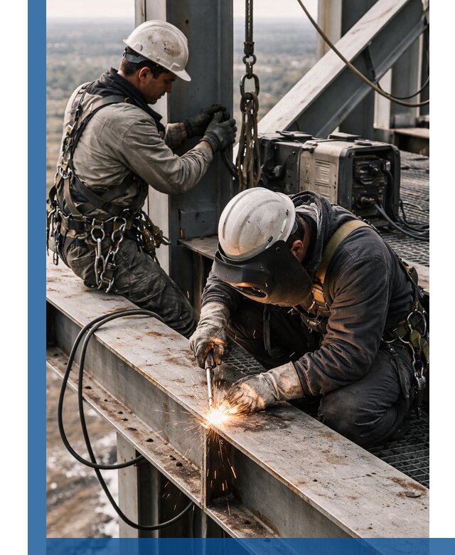 Высотные сварочные работы в Новочеркасске для промышленных объектов