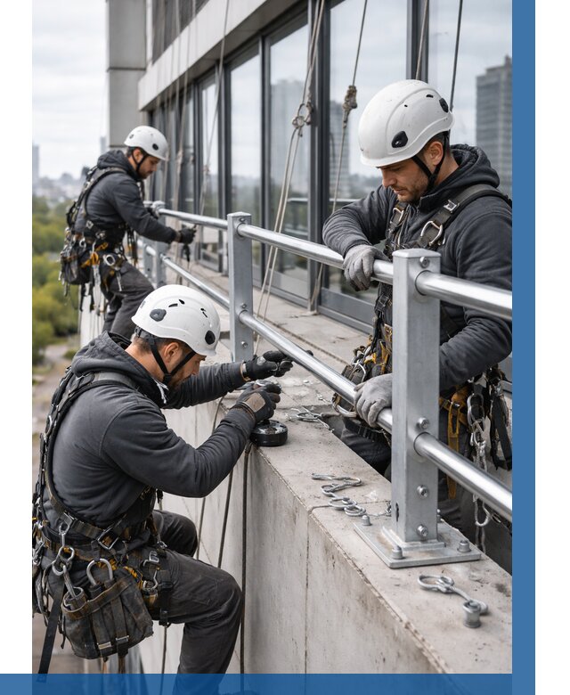Монтаж ограждений на высоте в Новочеркасске, от 1228 р. | ВЫСОТНИК-Нвч
