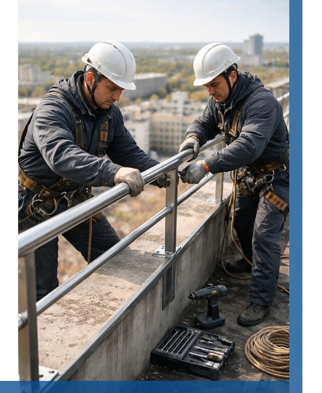 Монтаж перил на высоте в Новочеркасске от 2559 р. | ВЫСОТНИК-Нвч