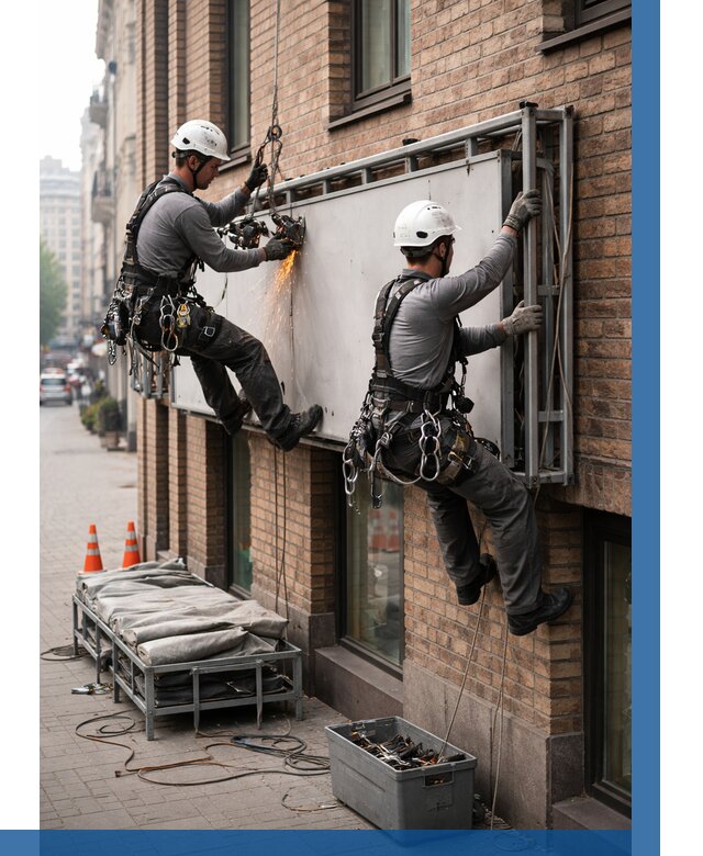 Демонтаж рекламной вывески в Новочеркасске от 6652 р. | ВЫСОТНИК-Нвч