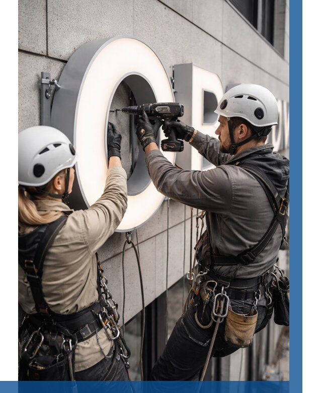 Монтаж световых букв в Новочеркасске от 3070 р. под ключ ВЫСОТНИК-Нвч