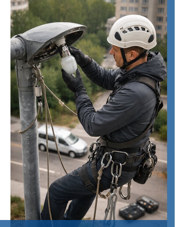 Замена ламп на высоте в Новочеркасске от 2559 р. | ВЫСОТНИК-Нвч