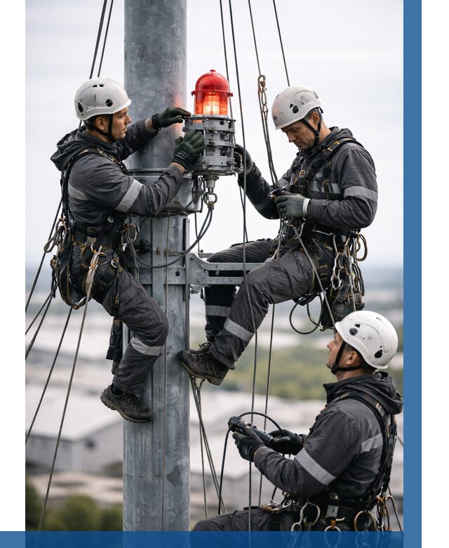 Монтаж заградительных огней в Новочеркасске от 8699 р. | ВЫСОТНИК-Нвч