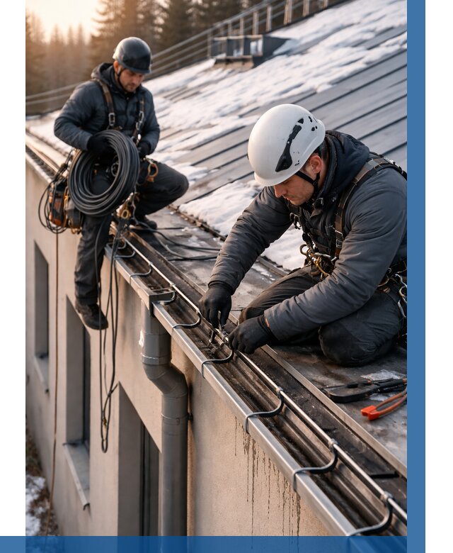 Монтаж греющего кабеля на кровле в Новочеркасске от 461 р. | ВЫСОТНИК-Нвч