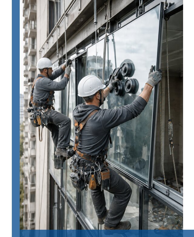 Витражное остекление фасадов и лоджий в Новочеркасске под ключ