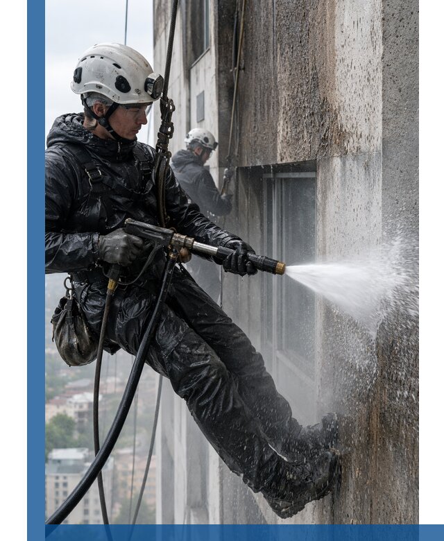 Гидроструйная очистка фасадов и конструкций в Новочеркасске