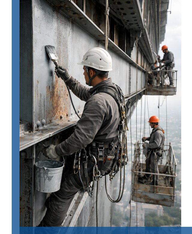 Покраска металлоконструкций на высоте в Новочеркасске профессионально