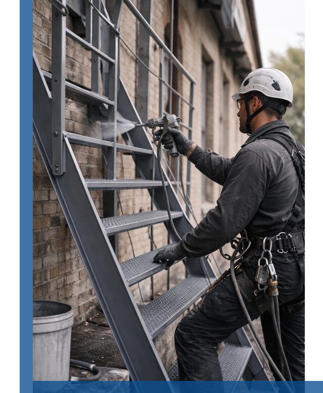 Покраска и антикоррозионная защита пожарных лестниц в Новочеркасске