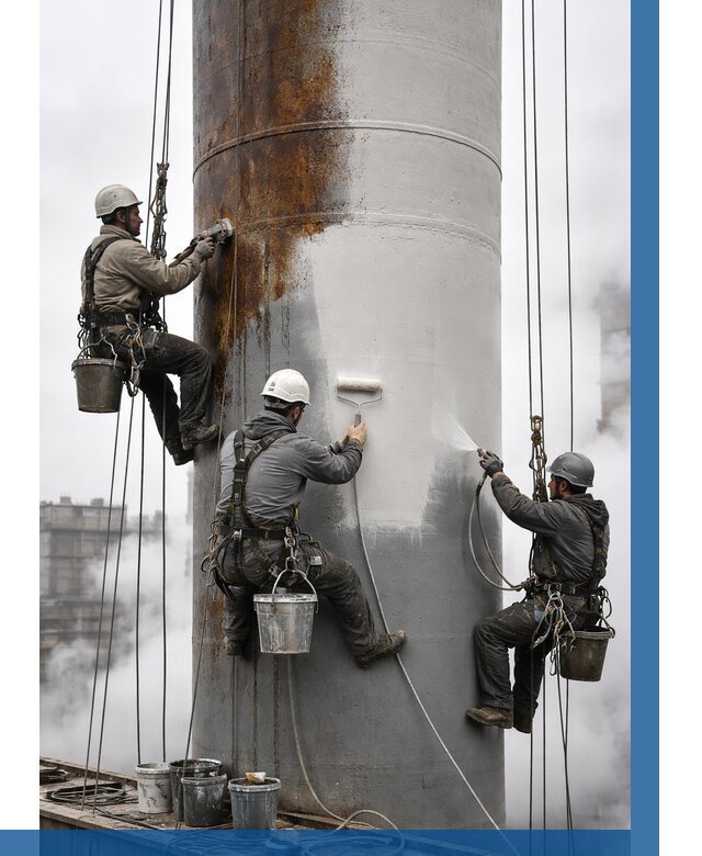 Покраска дымовых труб в Новочеркасске от 8699 р. | ВЫСОТНИК-Нвч