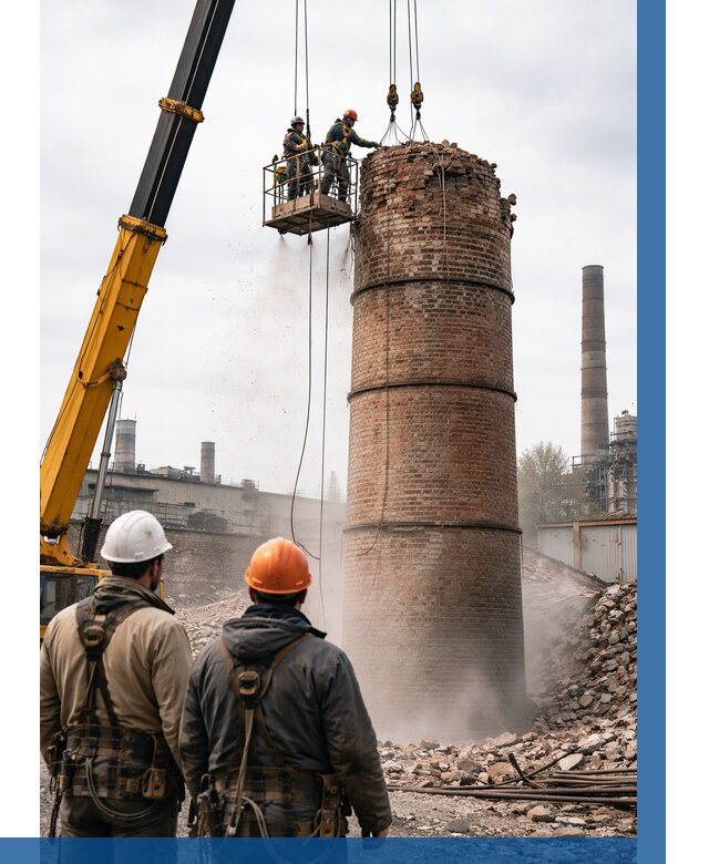 Демонтаж дымовой трубы в Новочеркасске от 92106 р. | ВЫСОТНИК-Нвч, смета