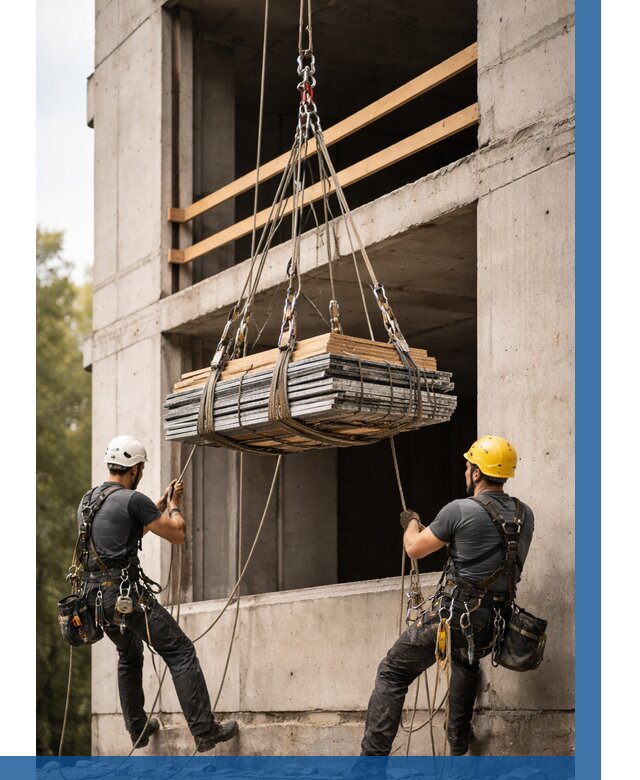 Подъем материала на этаж веревками в Новочеркасске от 1535 р. | ВЫСОТНИК-Нвч