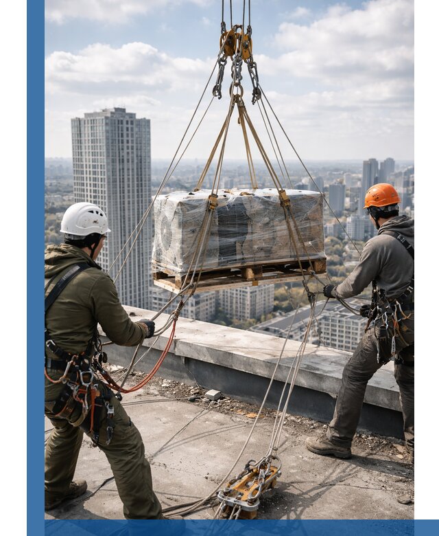 Подъем и монтаж крупногабаритных грузов на крышу в Новочеркасске