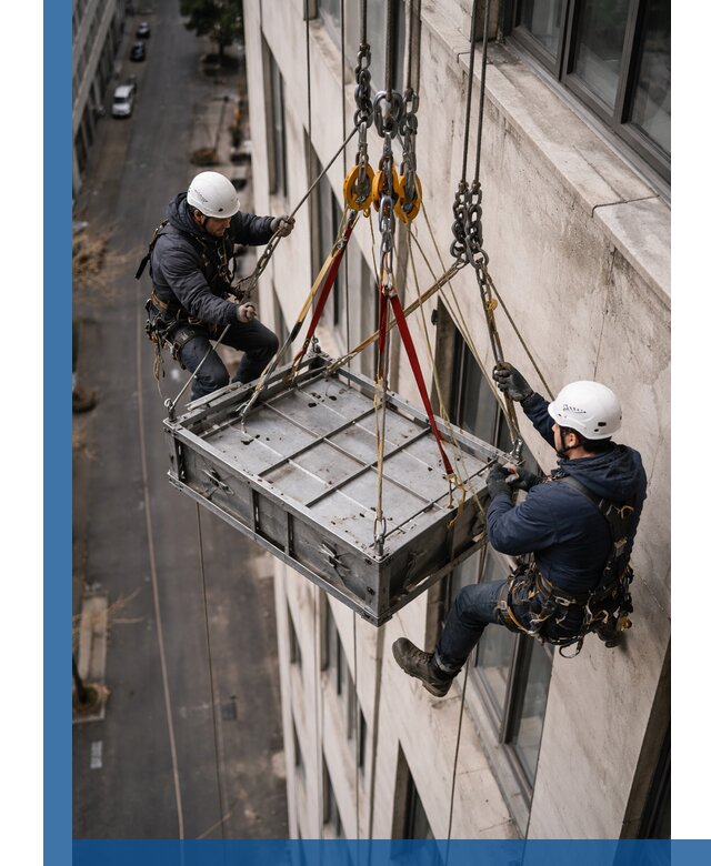 Спуск и подъем грузов по фасаду в Новочеркасске для зданий