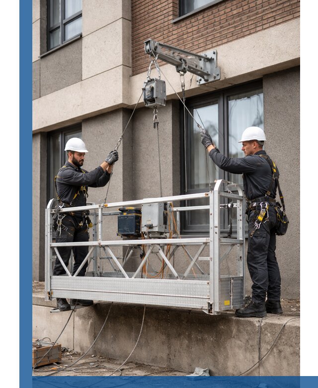 Монтаж и подъем фасадной люльки в Новочеркасске с гарантией безопасности