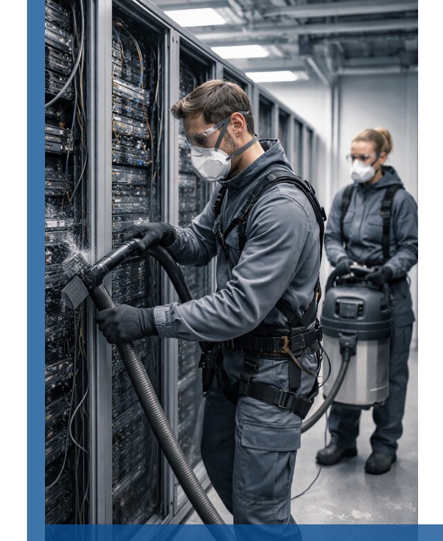 Обеспыливание серверной комнаты в Новочеркасске, профессиональная очистка