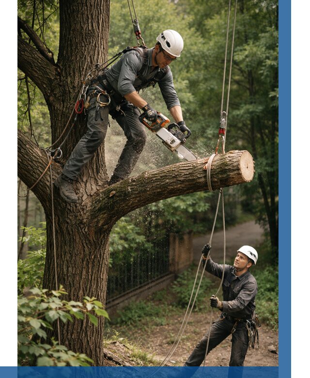 Спил деревьев альпинистами в Новочеркасске от 8187 р. | ВЫСОТНИК-Нвч