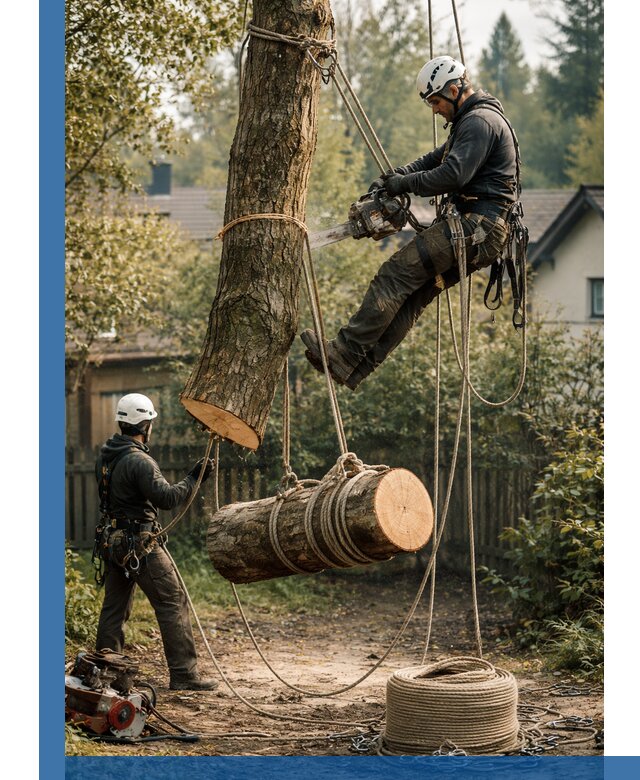Валка деревьев частями в Новочеркасске, безопасно и аккуратно