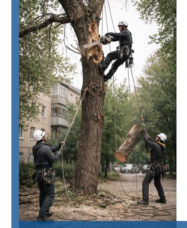 Срочное удаление аварийных деревьев в Новочеркасске с гарантией безопасности