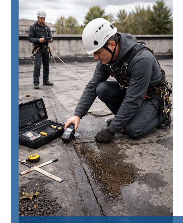 Обследование кровли на протечки и выявление дефектов в Новочеркасске