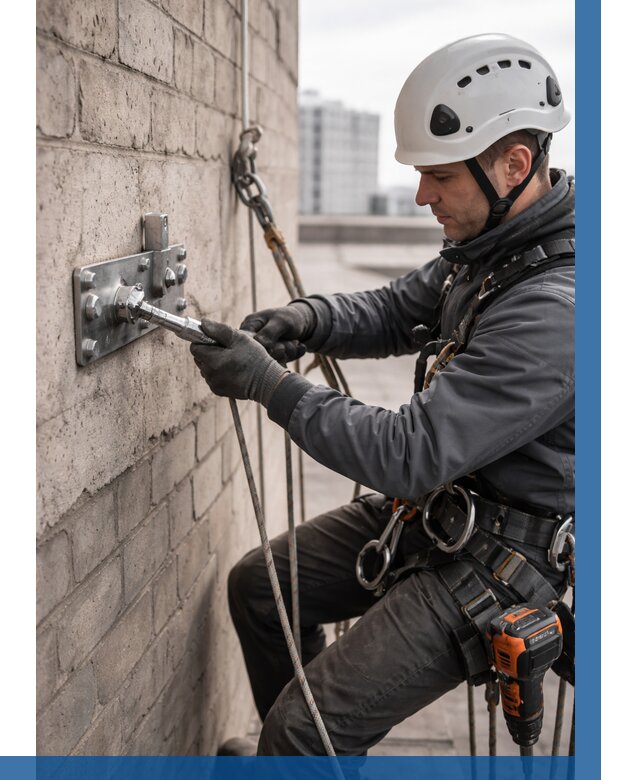 Установка анкерных точек в Новочеркасске от 3582 р. | ВЫСОТНИК-Нвч