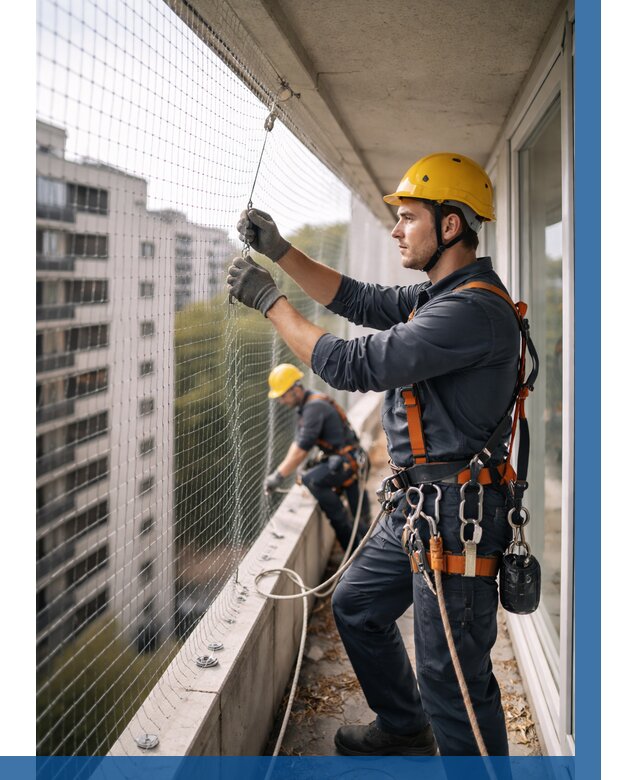 Монтаж сетки от птиц в Новочеркасске от 4605 р. | ВЫСОТНИК-Нвч