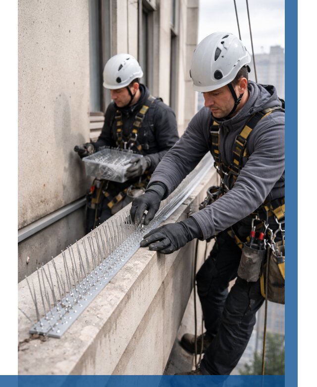 Установка шипов от птиц в Новочеркасске от 870 р. | ВЫСОТНИК-Нвч